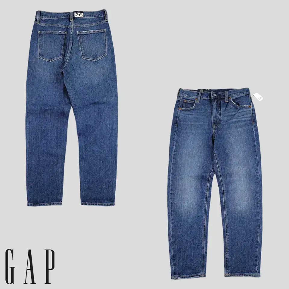 GAP 갭 중청워싱 MOM JEAN 테이퍼드핏 청바지 데님팬츠 새상품 2